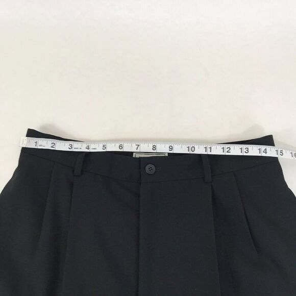 Vintage L.L. Bean High Rise Wool Trousers Women's Size 12 Black Straight Leg USA - Picture 5 of 9